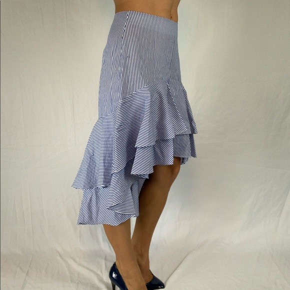 High-low ruffle striped skirt - Picture 7 of 8